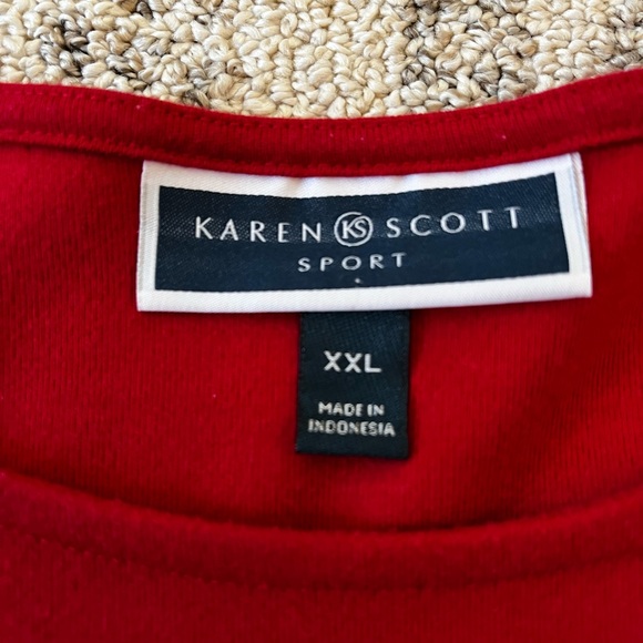 Karen Scott Sport Striped Top - Picture 9 of 9